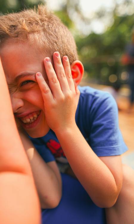 Happy child laughing
