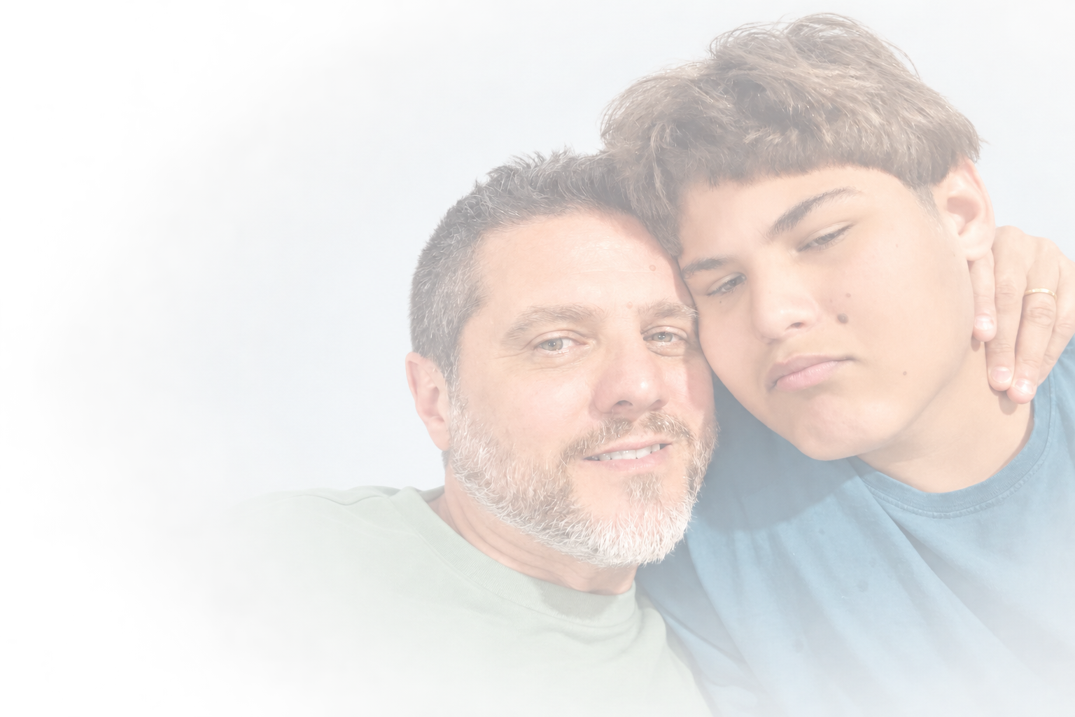 Luigi De Feo with his son